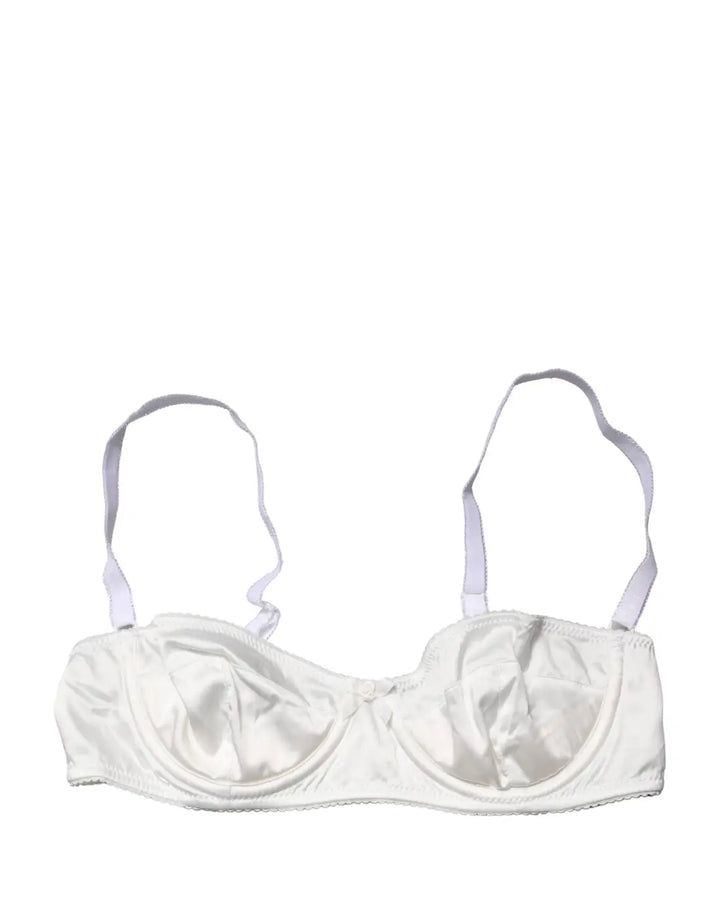 Dolce &amp; Gabbana White Semi-Pad Underwire Balconette Bra Underwear