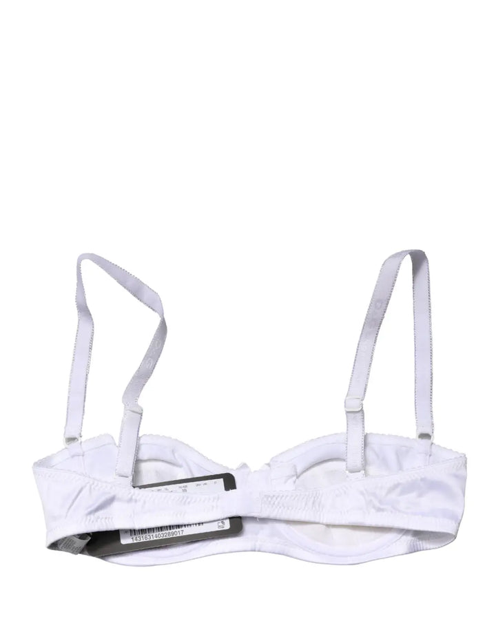 Dolce &amp; Gabbana White Semi-Pad Underwire Balconette Bra Underwear