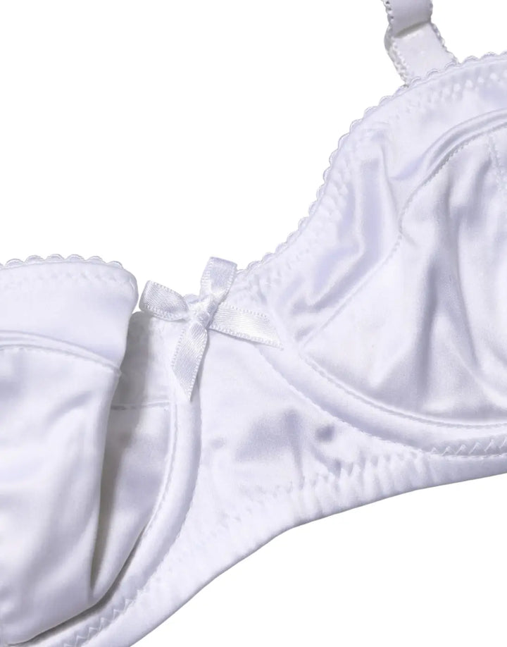 Dolce &amp; Gabbana White Semi-Pad Underwire Balconette Bra Underwear