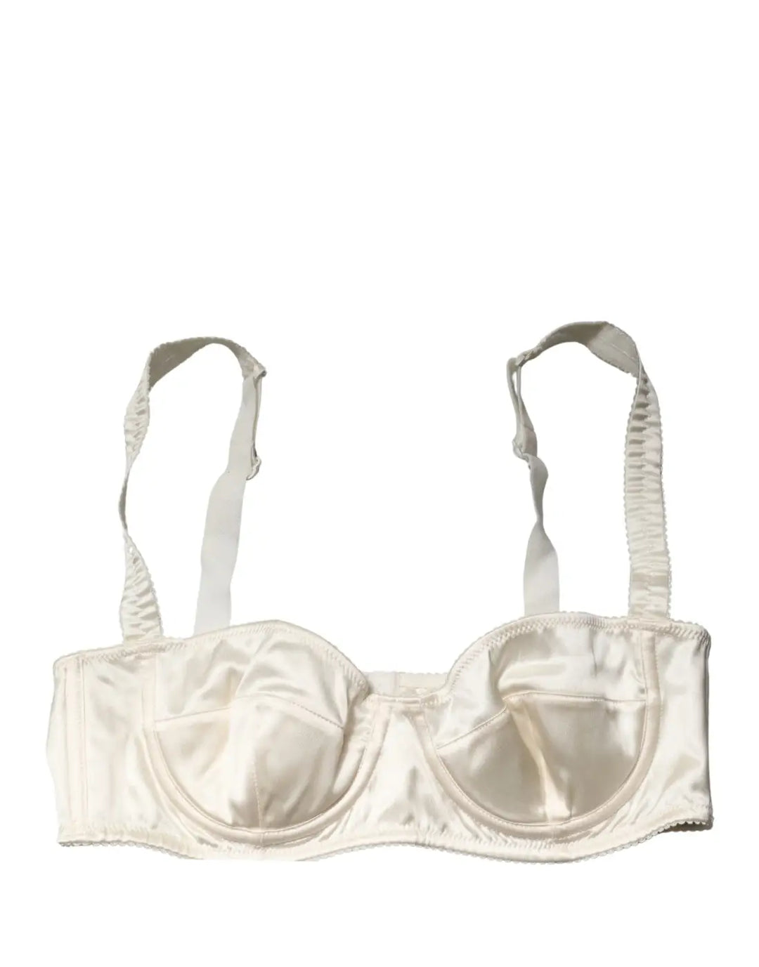 Dolce &amp; Gabbana Off White Semi-Pad Underwire Balconette Bra Underwear
