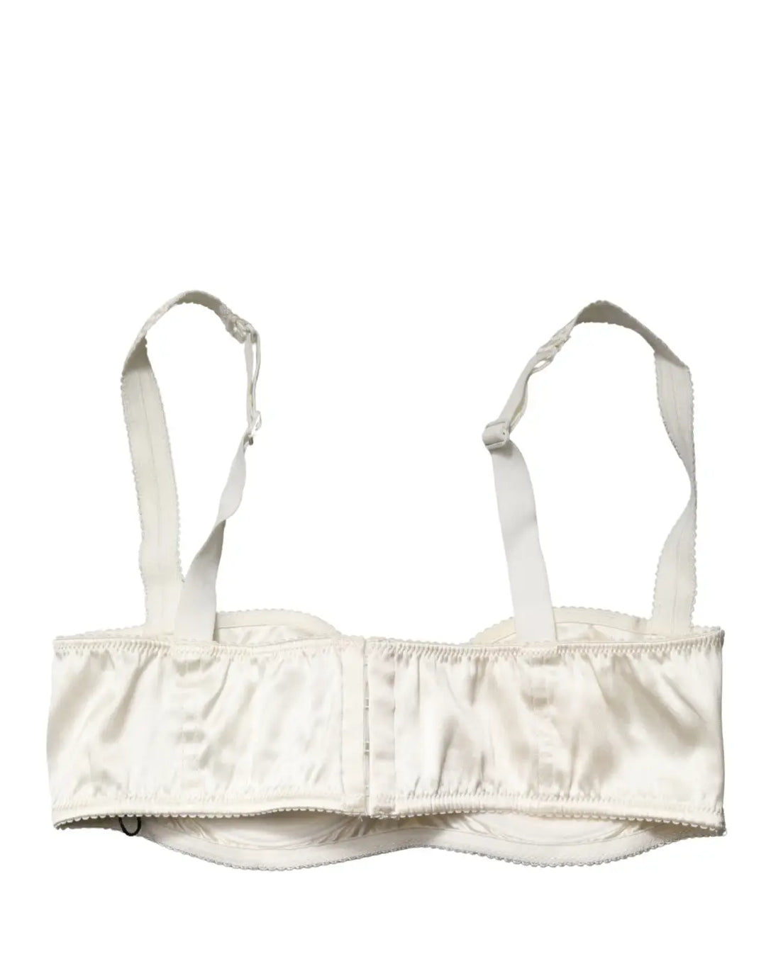 Dolce &amp; Gabbana Off White Semi-Pad Underwire Balconette Bra Underwear
