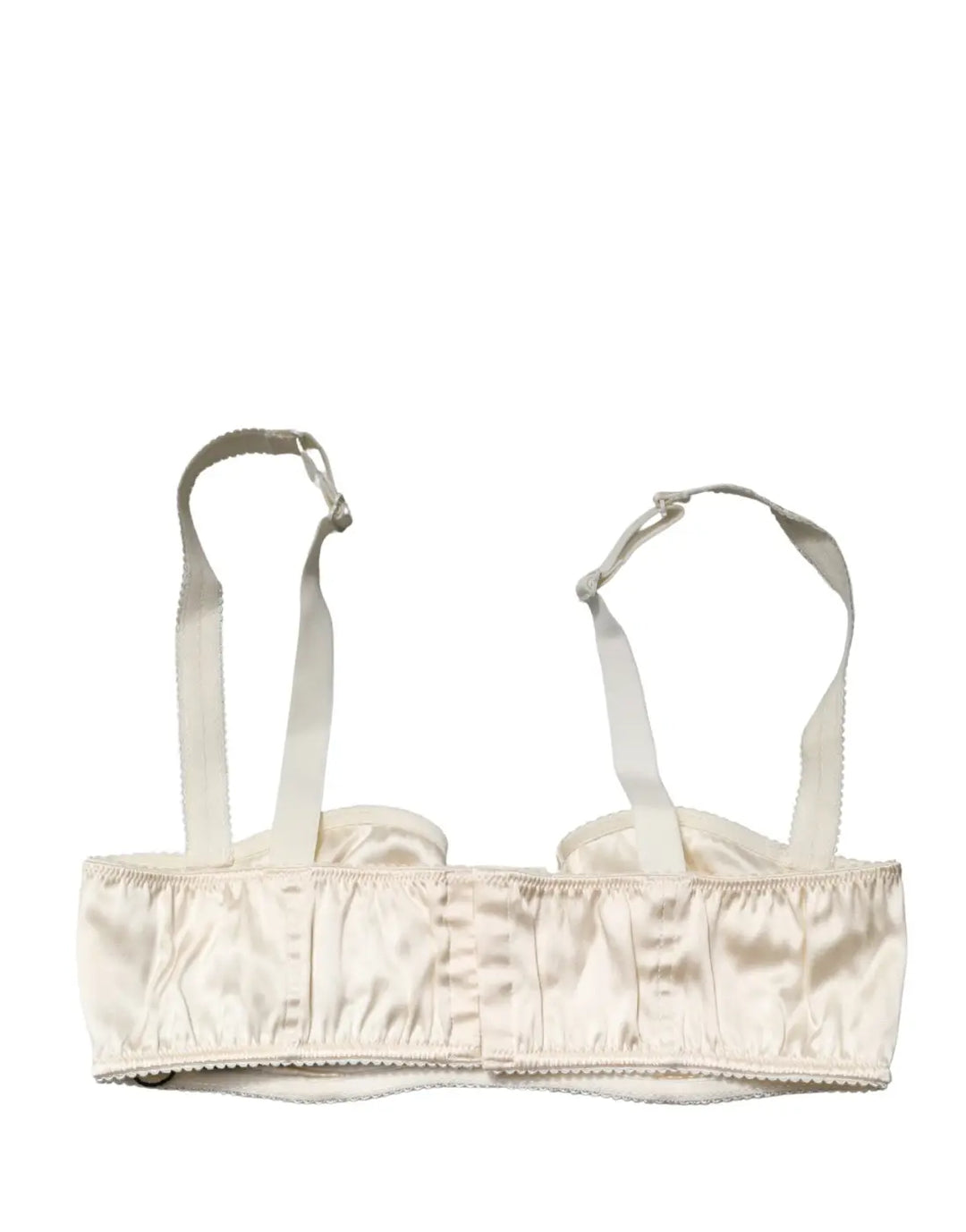 Dolce &amp; Gabbana Off White Semi-Pad Underwire Balconette Bra Underwear