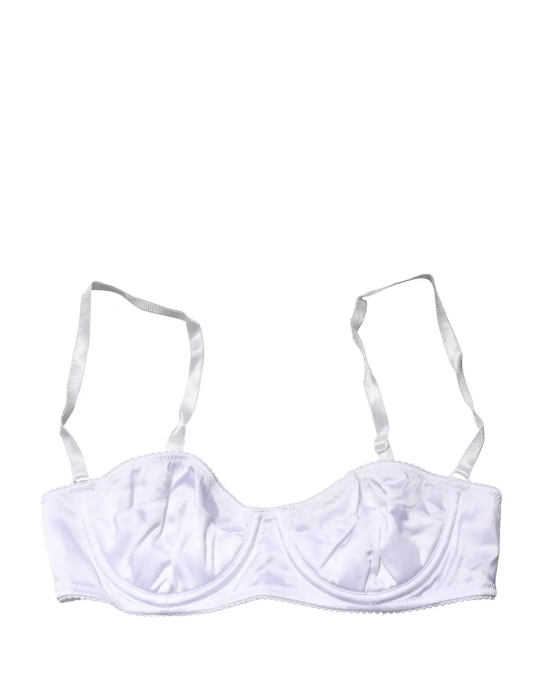 Dolce &amp; Gabbana White Semi-Pad Underwire Balconette Bra Underwear