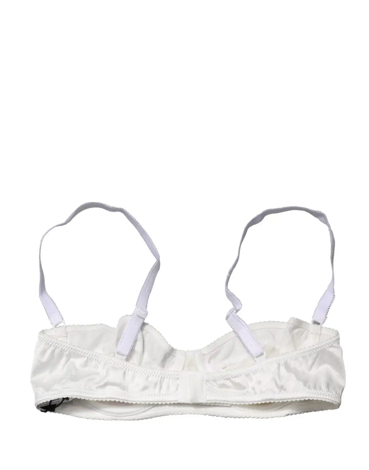 Dolce &amp; Gabbana White Semi-Pad Underwire Balconette Bra Underwear