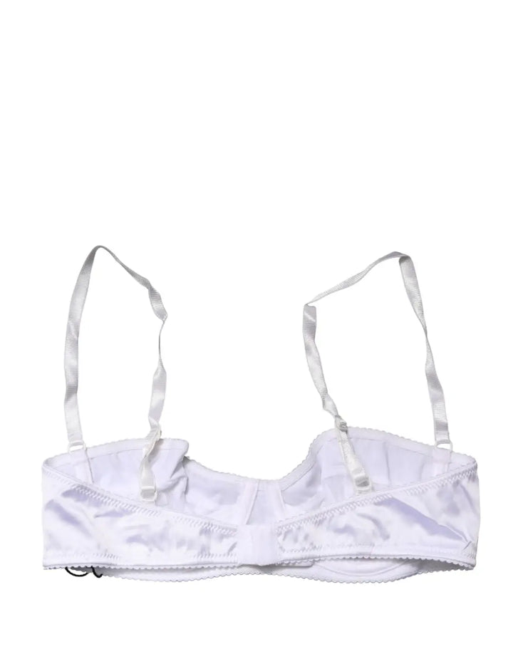 Dolce &amp; Gabbana White Semi-Pad Underwire Balconette Bra Underwear
