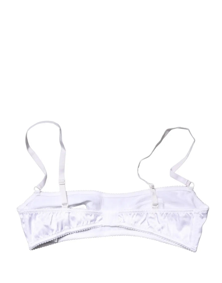 Dolce &amp; Gabbana White Semi-Pad Underwire Balconette Bra Underwear