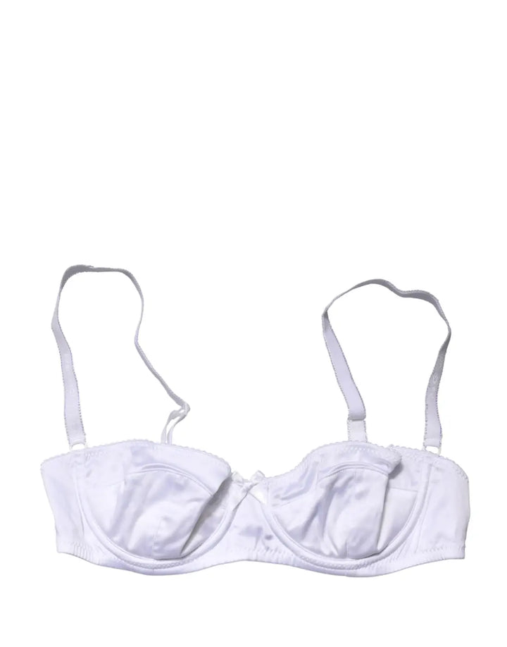 Dolce &amp; Gabbana White Semi-Pad Underwire Balconette Bra Underwear