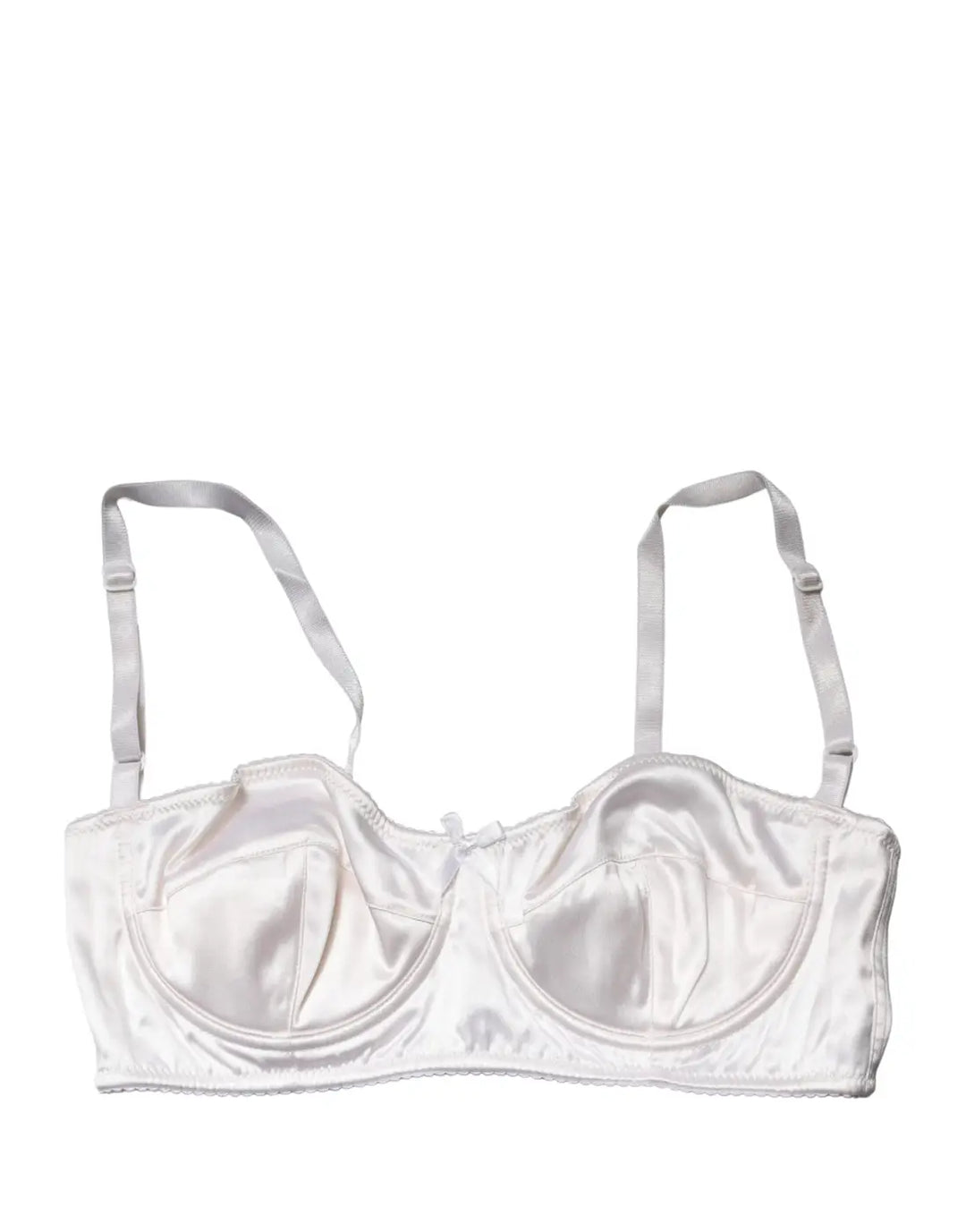Dolce &amp; Gabbana White Semi-Pad Underwire Balconette Bra Underwear