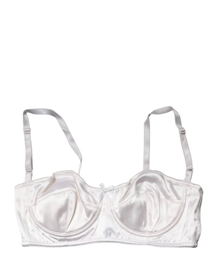 Dolce &amp; Gabbana White Semi-Pad Underwire Balconette Bra Underwear