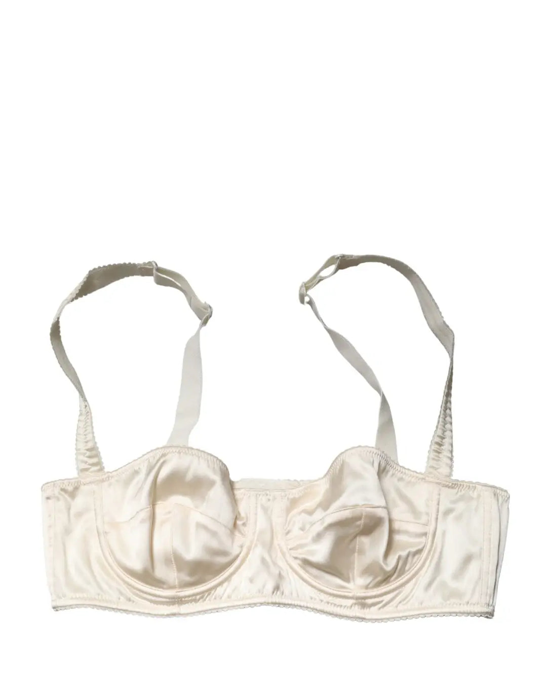 Dolce &amp; Gabbana Off White Semi-Pad Underwire Balconette Bra Underwear