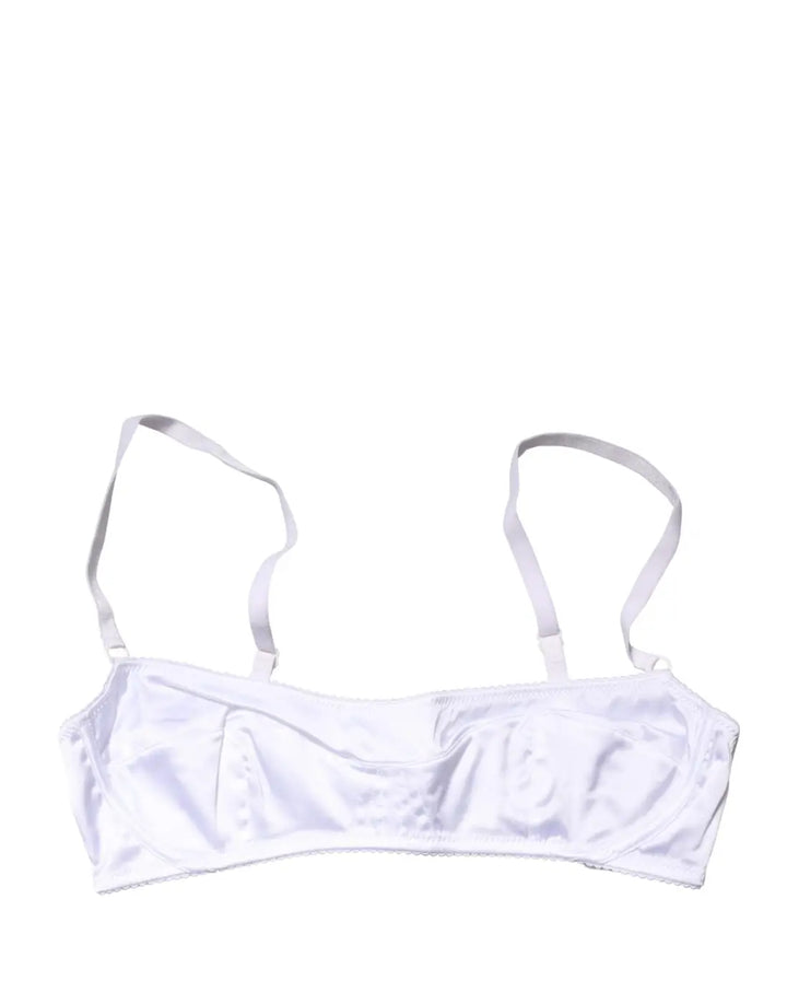 Dolce &amp; Gabbana White Semi-Pad Underwire Balconette Bra Underwear