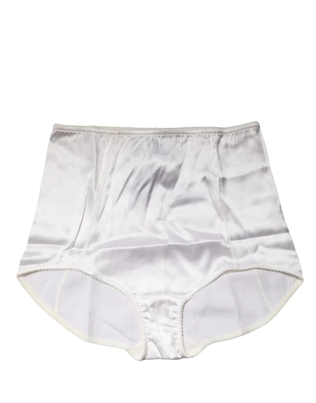 Dolce &amp; Gabbana White Silk Blend High Waist Girdle Panty Underwear