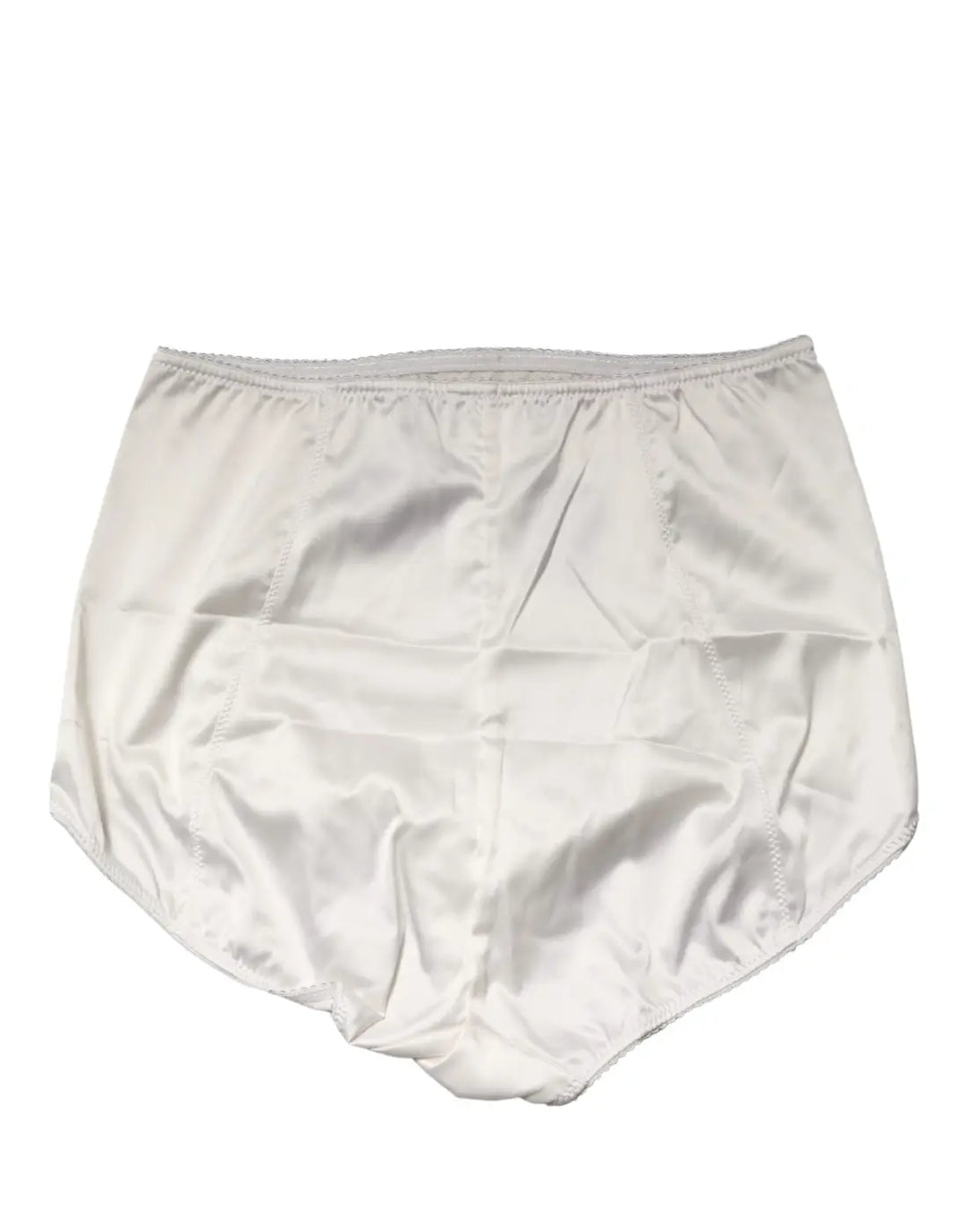 Dolce &amp; Gabbana White Silk Blend High Waist Girdle Panty Underwear