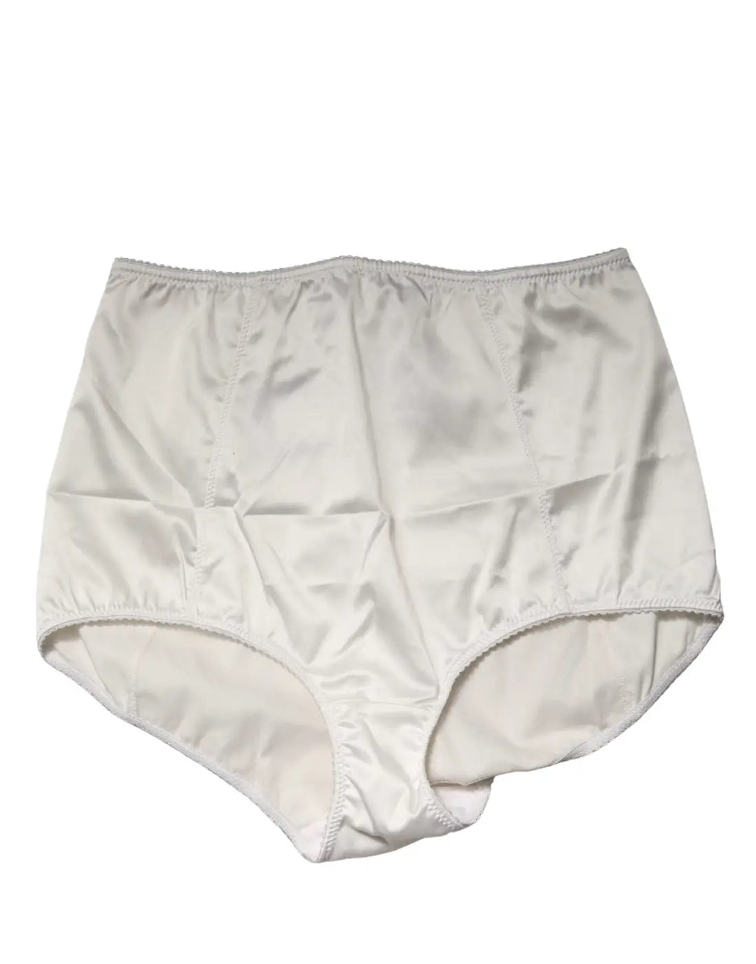 Dolce &amp; Gabbana White Silk Blend High Waist Girdle Panty Underwear