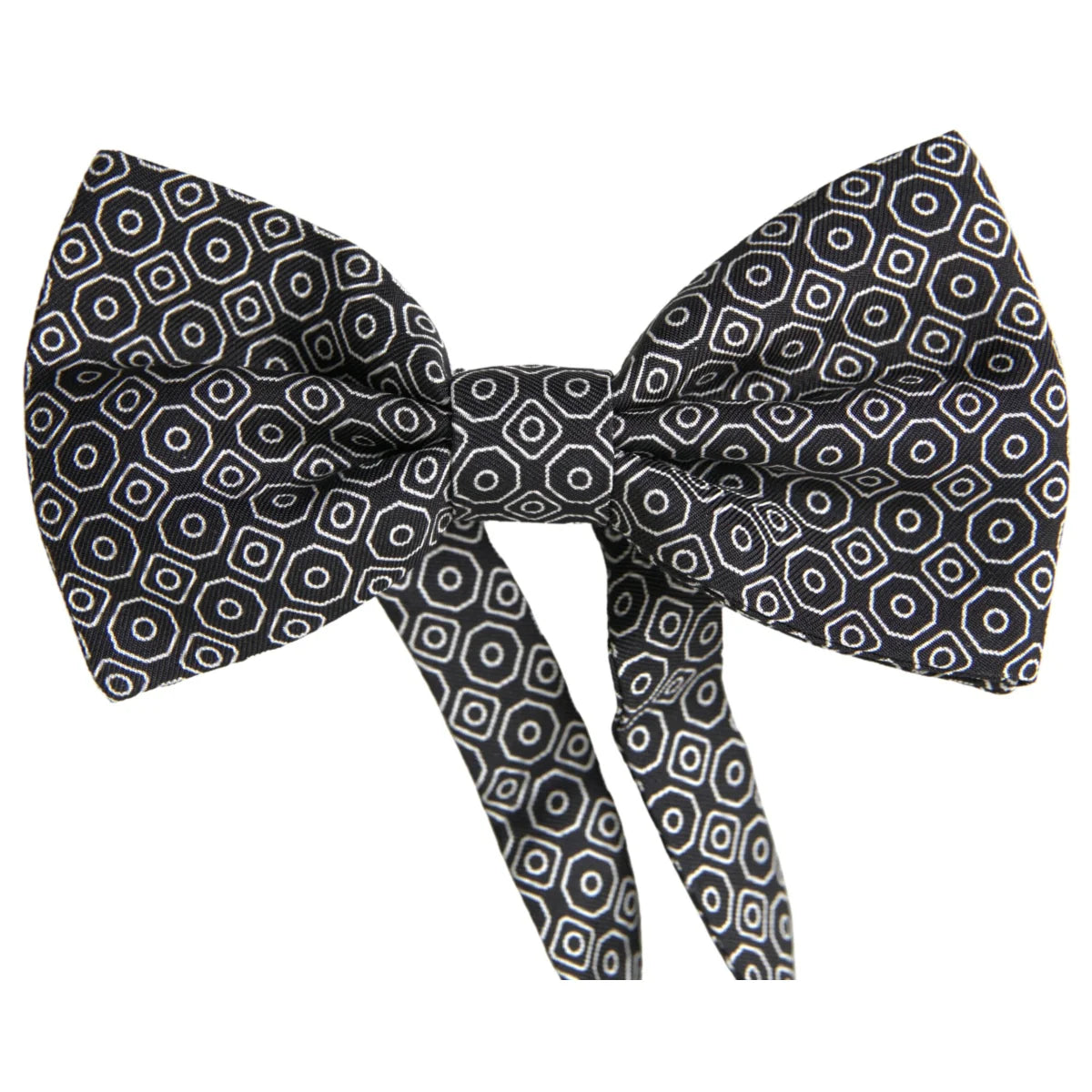 Dolce & Gabbana White Silk Bow Tie Exquisite Style
