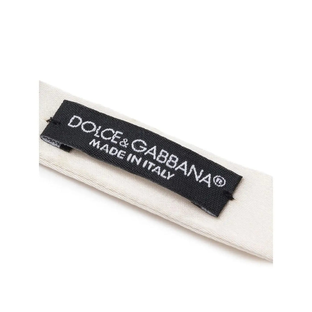 Dolce &amp; Gabbana White Silk Bowtie