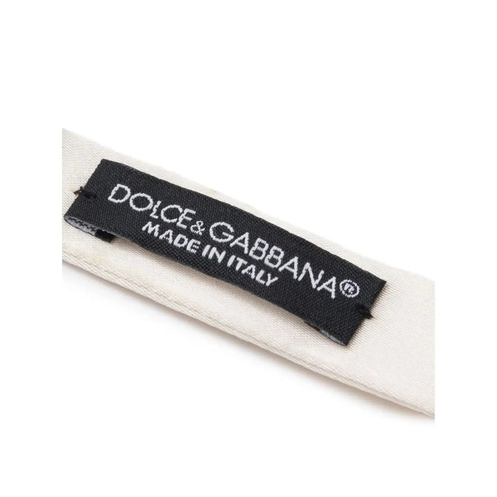 Dolce &amp; Gabbana White Silk Bowtie