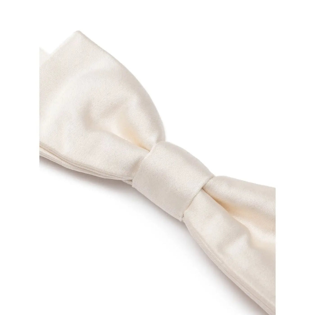 Dolce &amp; Gabbana White Silk Bowtie