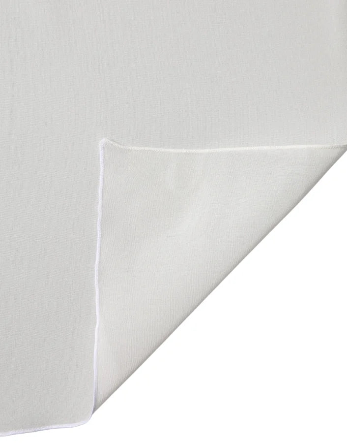 Dolce &amp; Gabbana Off White Silk Neck Wrap Shawl Stole 200cm x 64cm Scarf