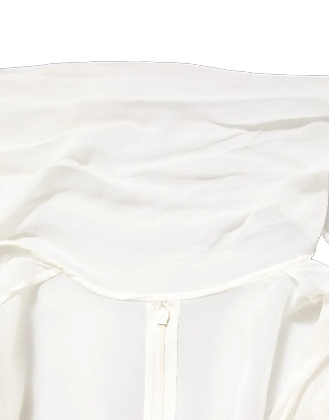 Dolce &amp; Gabbana White Silk Sheer Draped Long Gown Dress