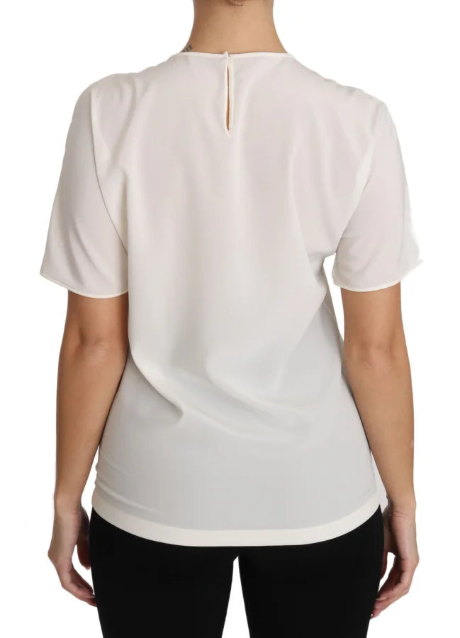 Dolce &amp; Gabbana White Silk Stretch 