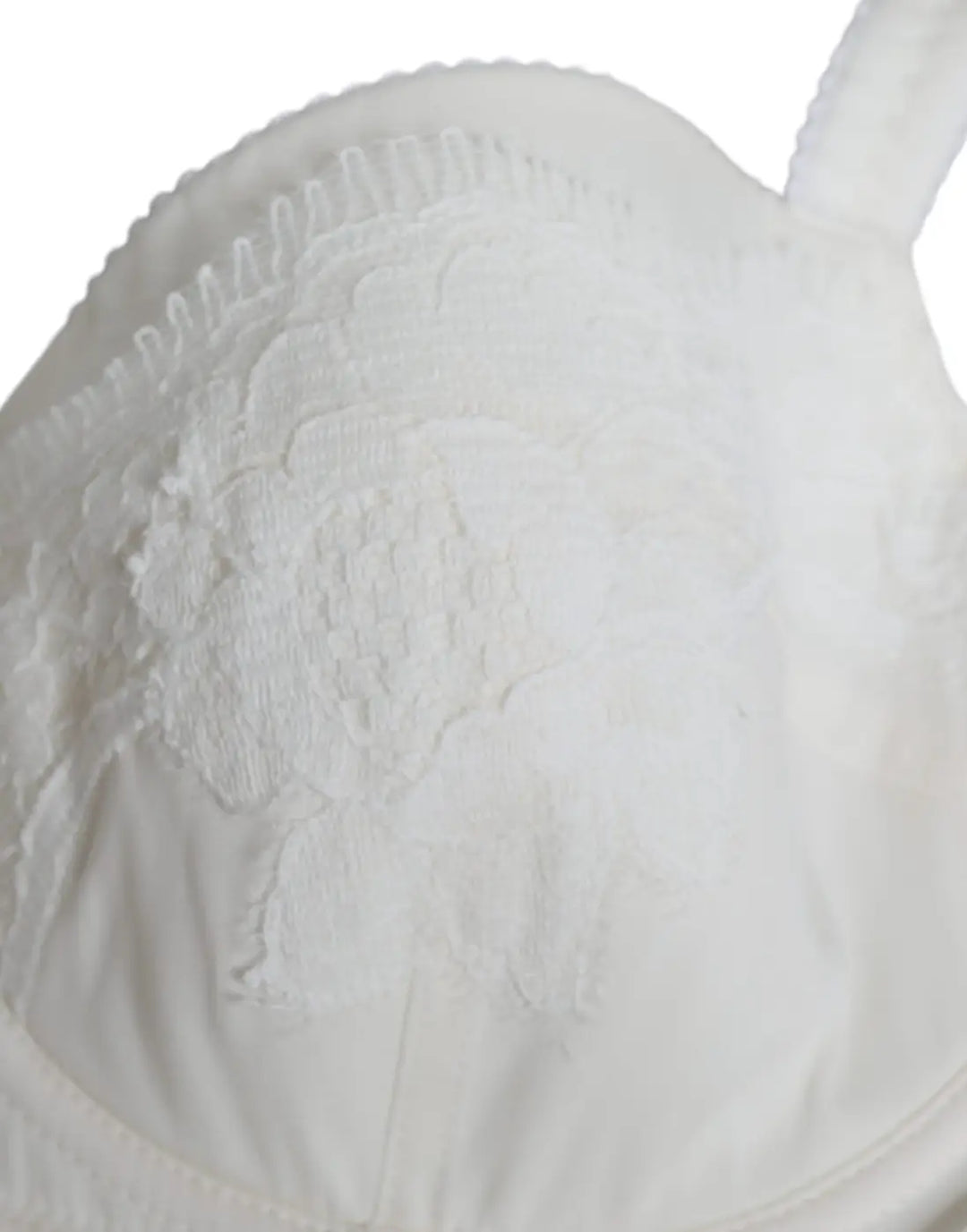 Dolce &amp; Gabbana White Silk Stretch Panty Balconette Bra Underwear