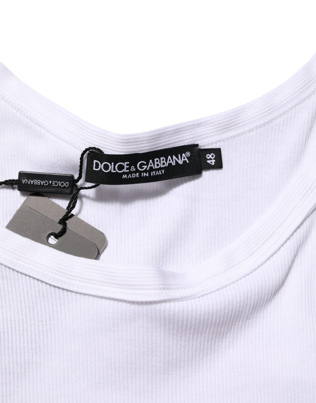 Dolce &amp; Gabbana White Sleeveless Round Neck Tank Top T-shirt