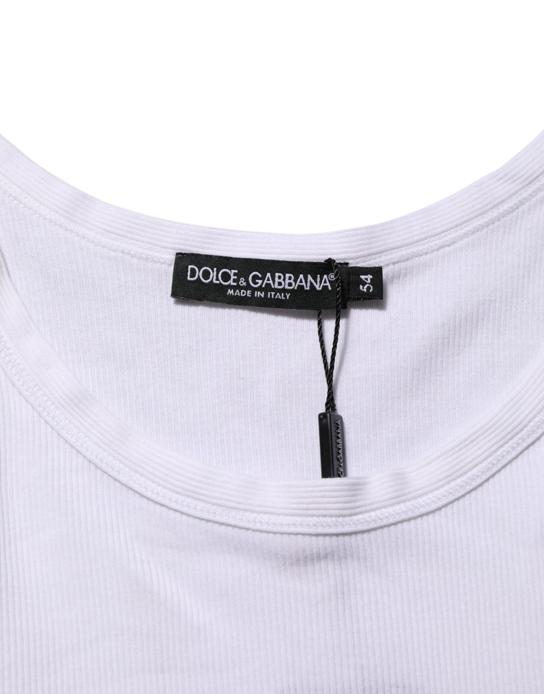 Dolce &amp; Gabbana White Sleeveless Round Neck Tank Top T-shirt