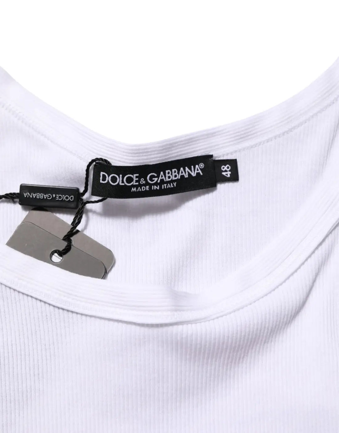 Dolce &amp; Gabbana White Sleeveless Round Neck Tank Top T-shirt