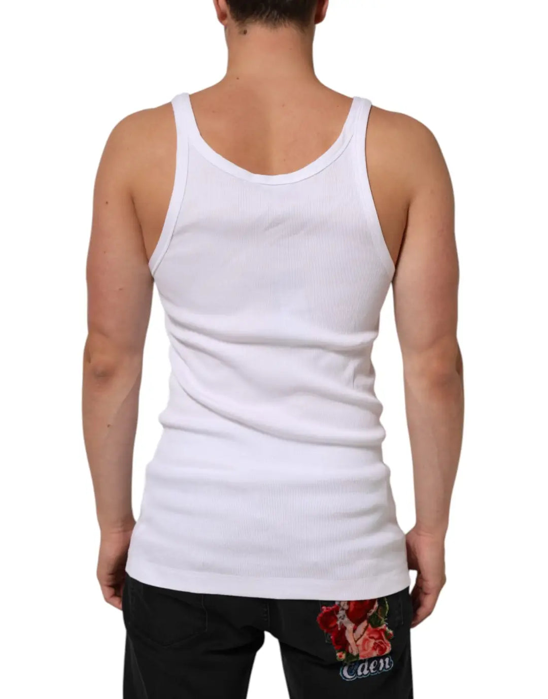 Dolce &amp; Gabbana White Sleeveless Round Neck Tank Top T-shirt