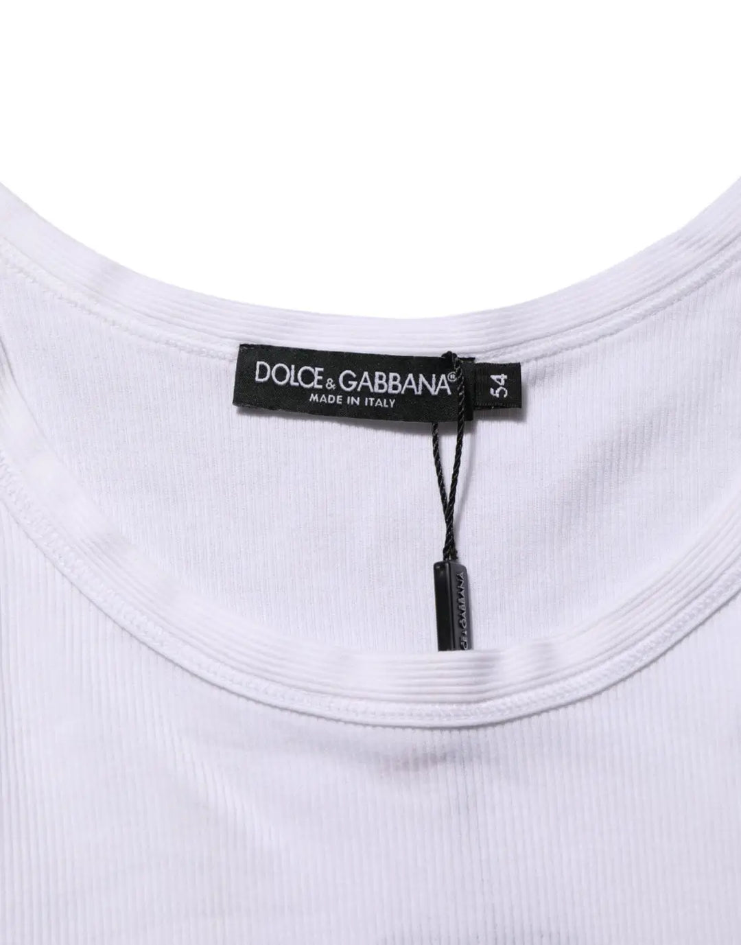Dolce &amp; Gabbana White Sleeveless Round Neck Tank Top T-shirt