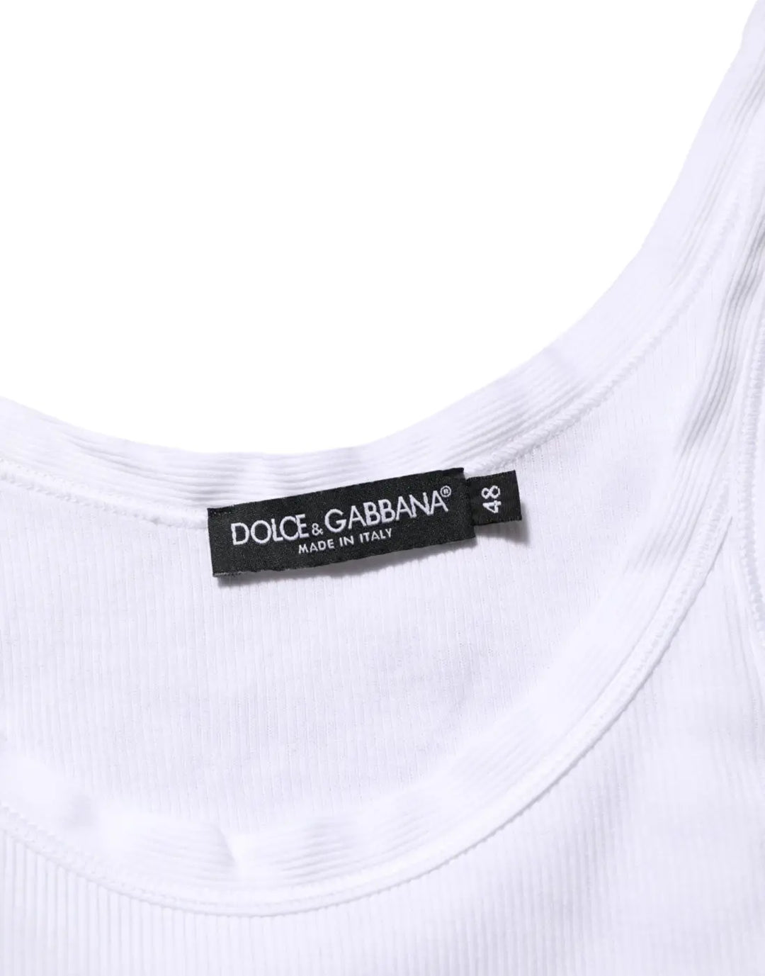 Dolce &amp; Gabbana White Sleeveless Round Neck Tank Top T-shirt