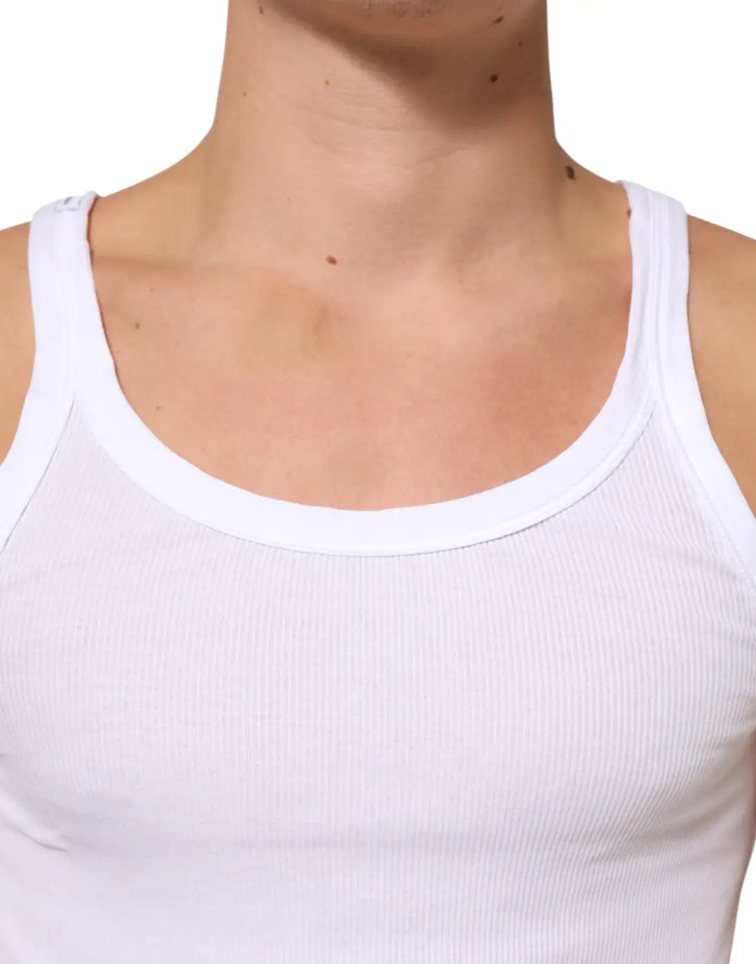 Dolce &amp; Gabbana White Sleeveless Round Neck Tank Top T-shirt