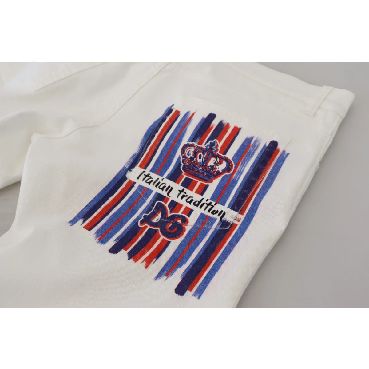 Dolce & Gabbana White Slim Skinny Stretch Cotton Denim Jeans