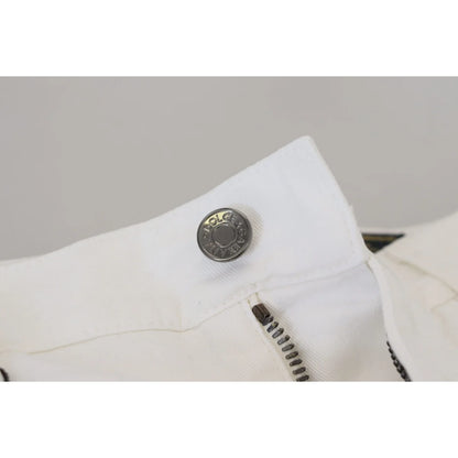 Dolce & Gabbana White Slim Skinny Stretch Cotton Denim Jeans