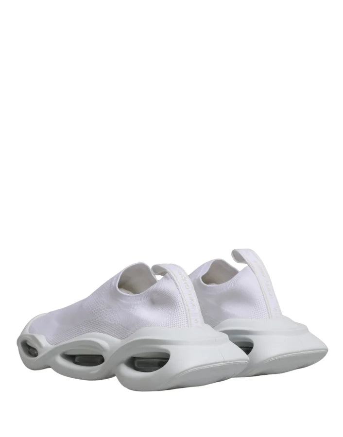Dolce &amp; Gabbana White Slip On Wave Low Top Sneakers Shoes