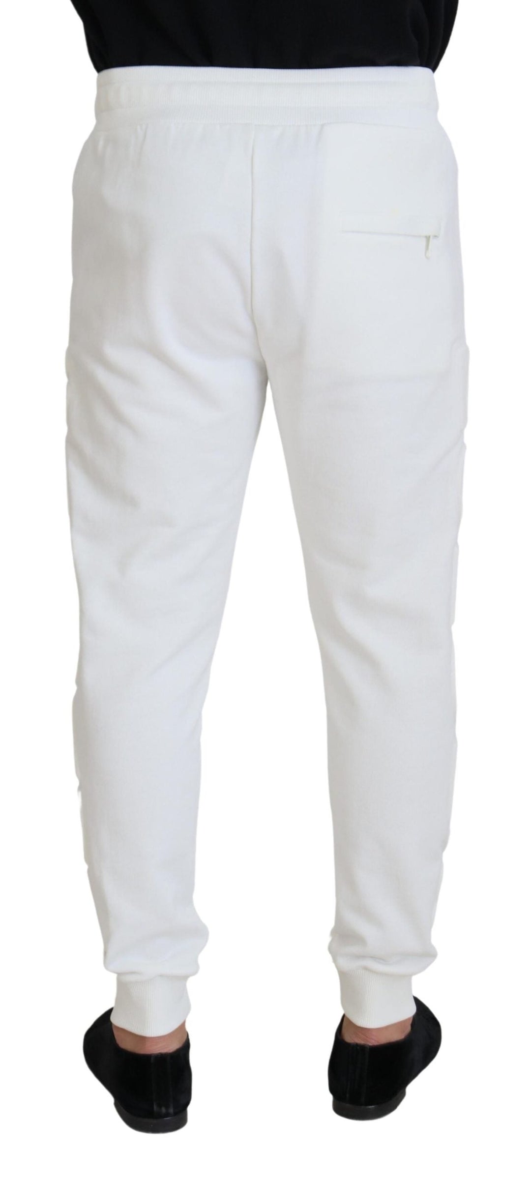 Dolce &amp; Gabbana White Sport Logo Cotton Sweatpants Trousers Pants