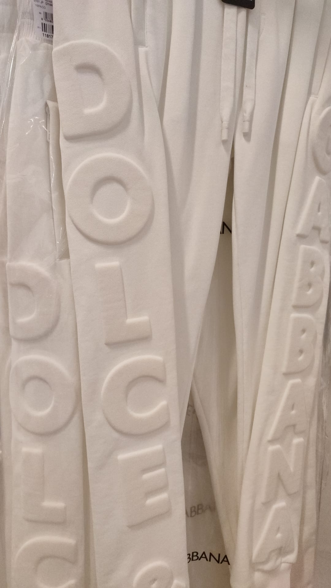 Dolce &amp; Gabbana White Sport Logo Cotton Sweatpants Trousers Pants