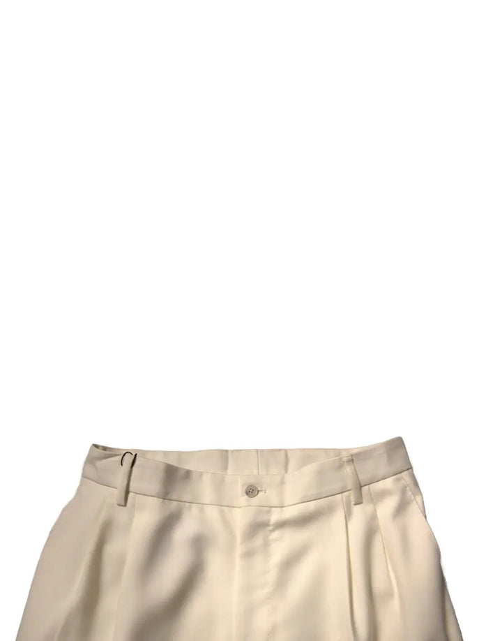 Dolce &amp; Gabbana Off White Straight Dress Pants