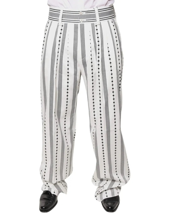 Dolce &amp; Gabbana White Straight Formal Dress Pants