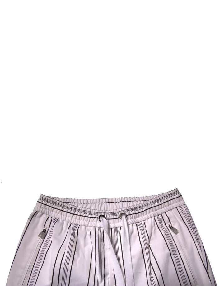 Dolce &amp; Gabbana White Stripe Cotton Dress Skinny Pants