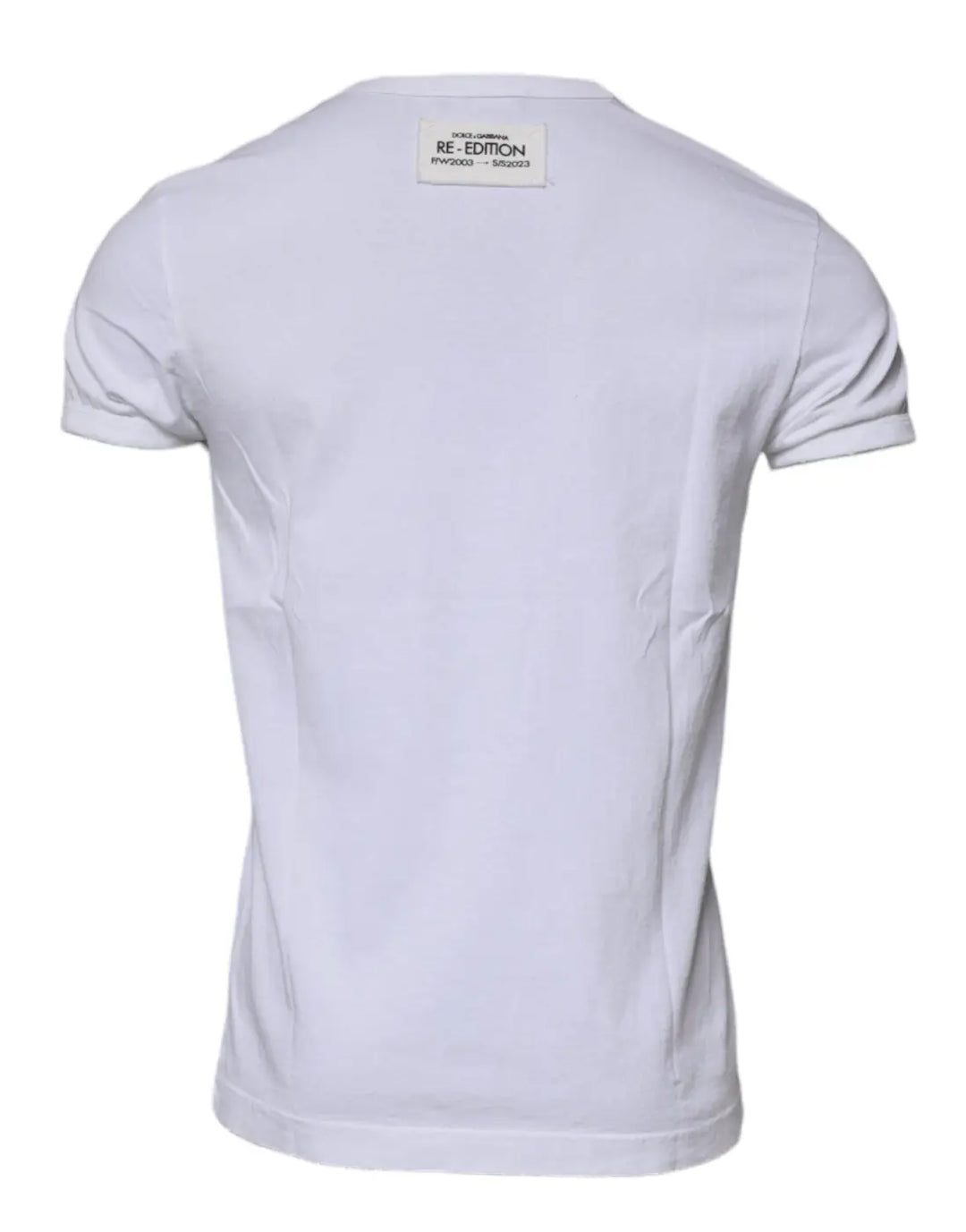 Dolce &amp; Gabbana White Stripes Crew Neck Short Sleeves T-shirt