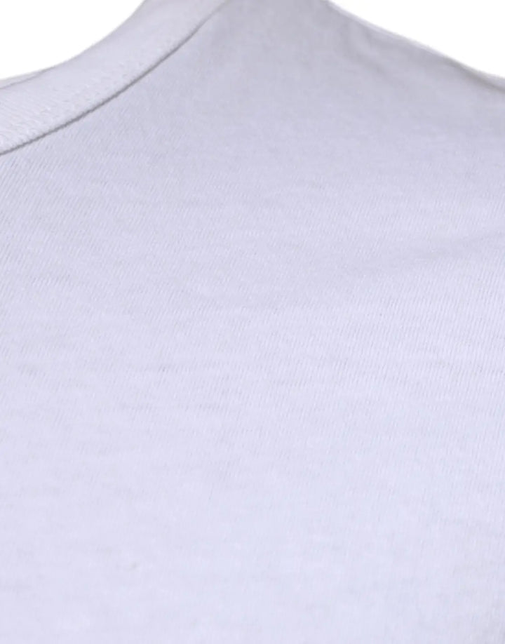 Dolce &amp; Gabbana White Stripes Crew Neck Short Sleeves T-shirt