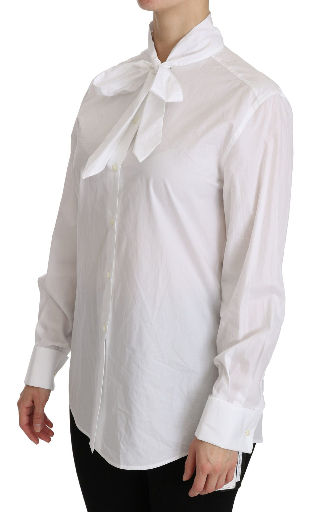 Dolce &amp; Gabbana Blouses - Women’s White Turtle Neck Long Sleeve Polo Shirt