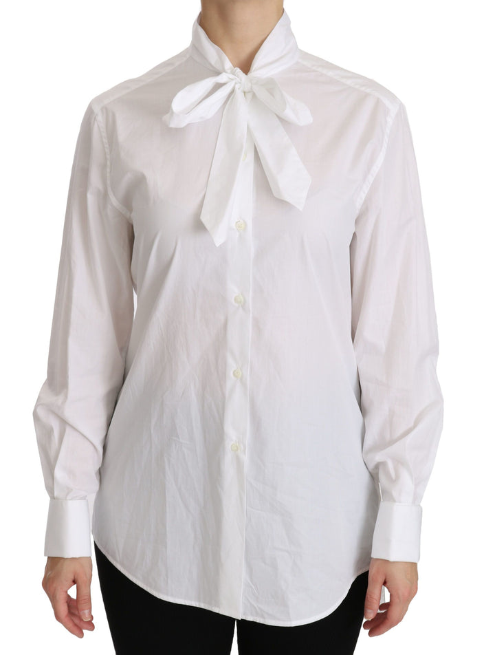 Dolce &amp; Gabbana Blouses - Women’s White Turtle Neck Long Sleeve Polo Shirt