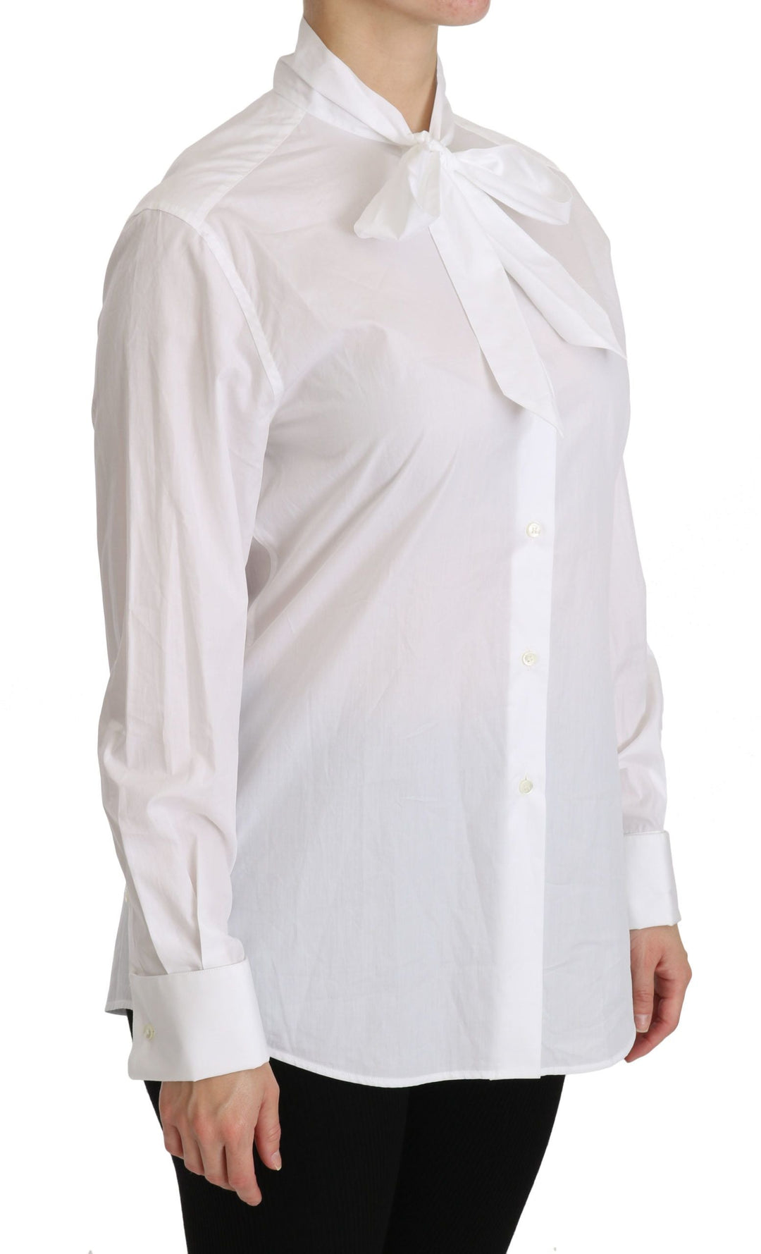 Dolce &amp; Gabbana Blouses - Women’s White Turtle Neck Long Sleeve Polo Shirt