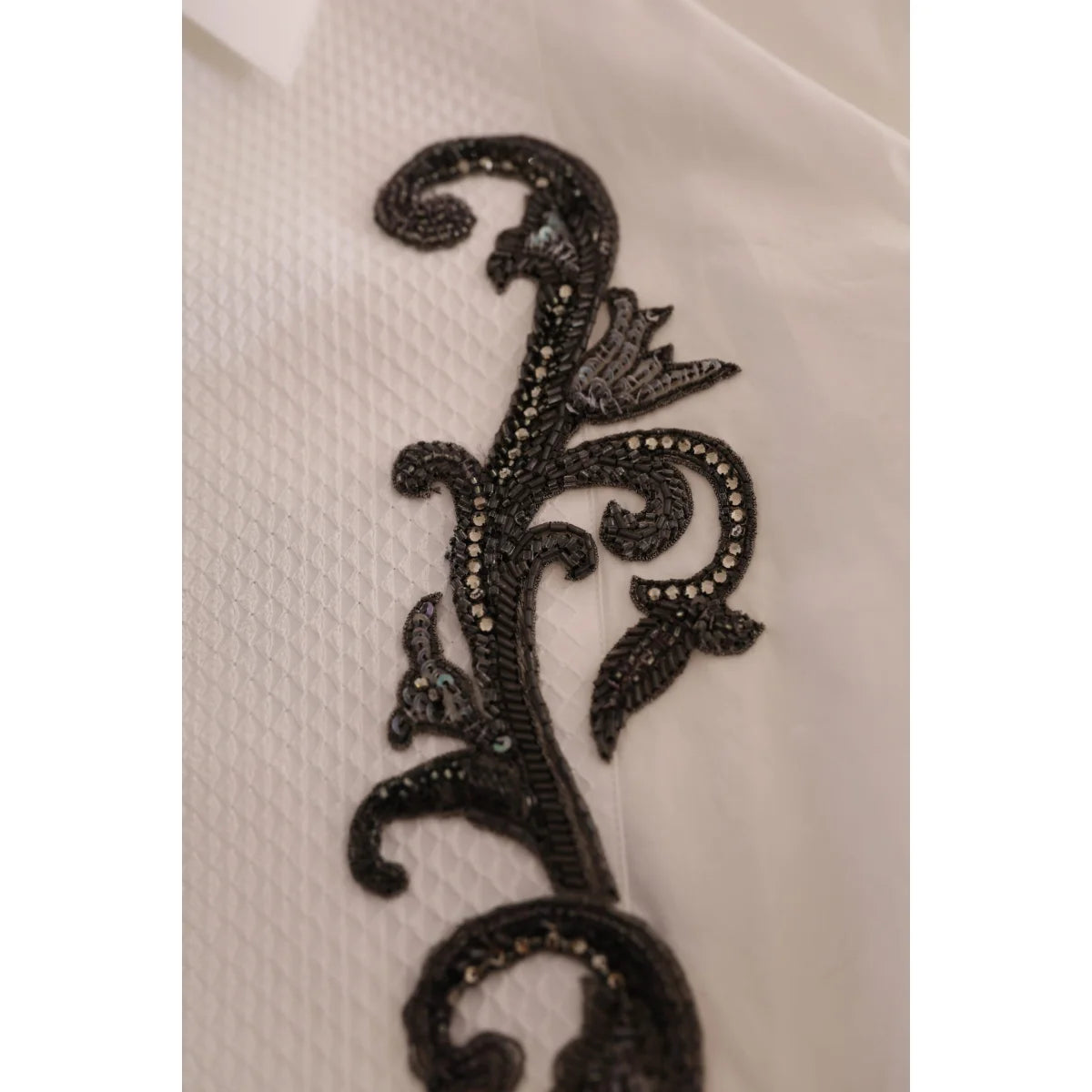 Dolce & Gabbana White Tuxedo Slim Fit Shirt for a Sleek Look