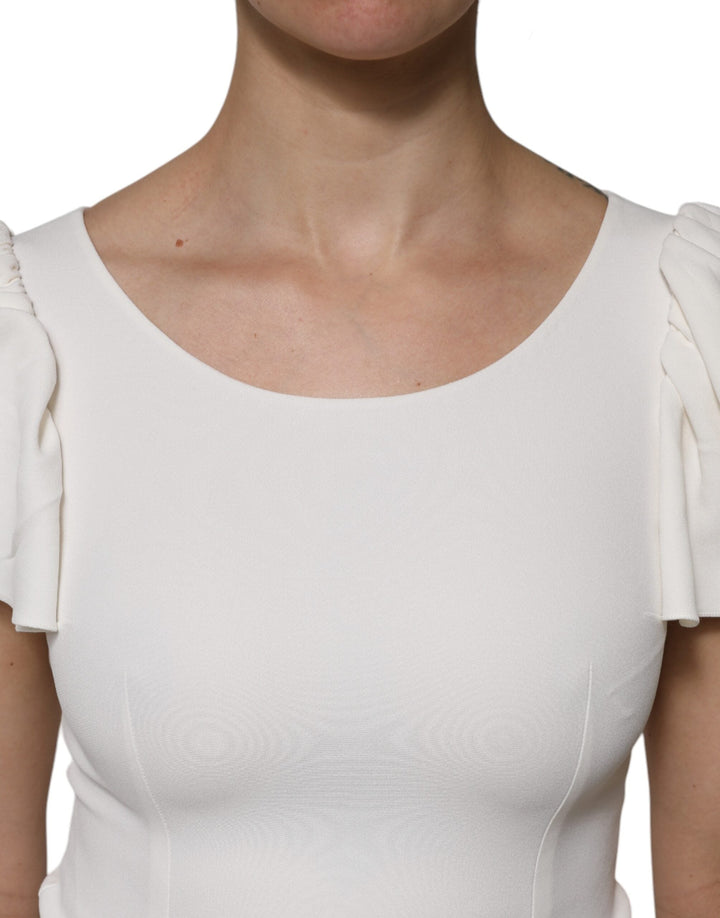 Dolce &amp; Gabbana Blouses - Women’s White Viscose Round Neck Short Sleeves Top