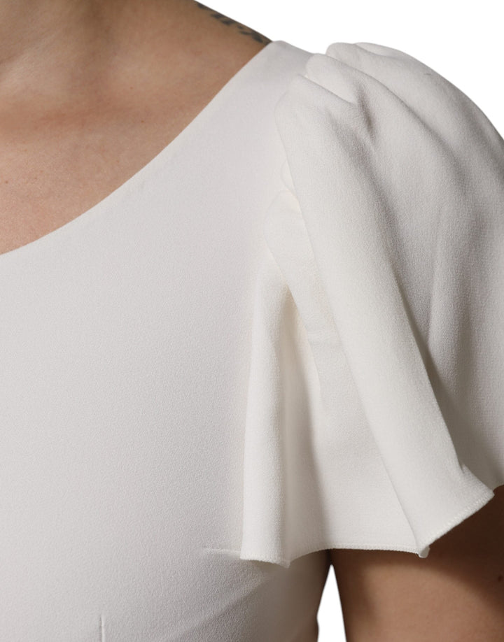Dolce &amp; Gabbana Blouses - Women’s White Viscose Round Neck Short Sleeves Top