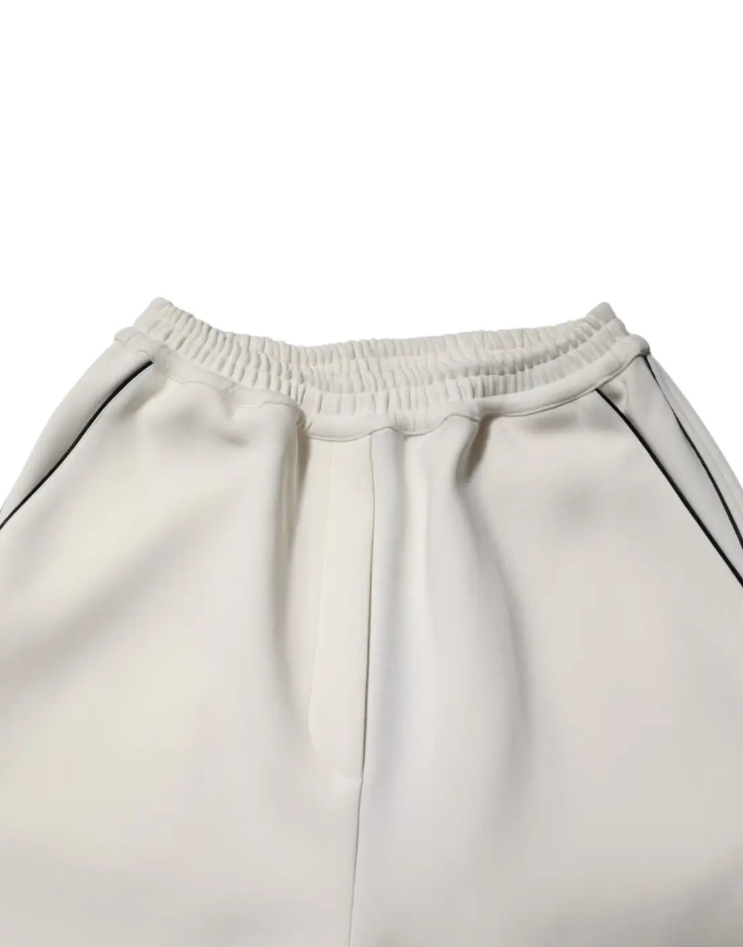 Dolce &amp; Gabbana White Viscose Wide Leg Pull On Pants